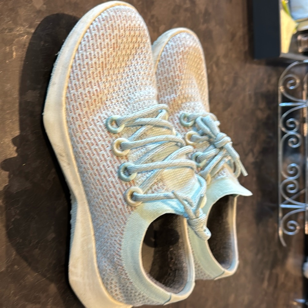 Gently used allbirds athletic shoes.